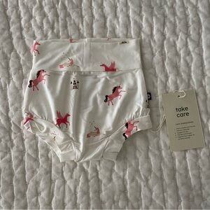 NWT Kyte Baby Pink Unicorn Print Bummies Shorts 6-12M